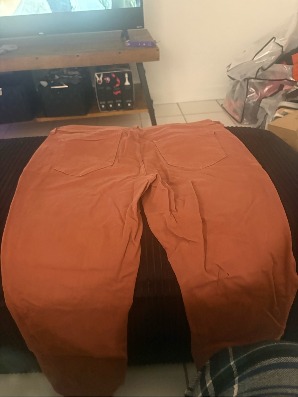 Rust-Colored Mid Rise Skinny Jeans - Picture 2 of 4